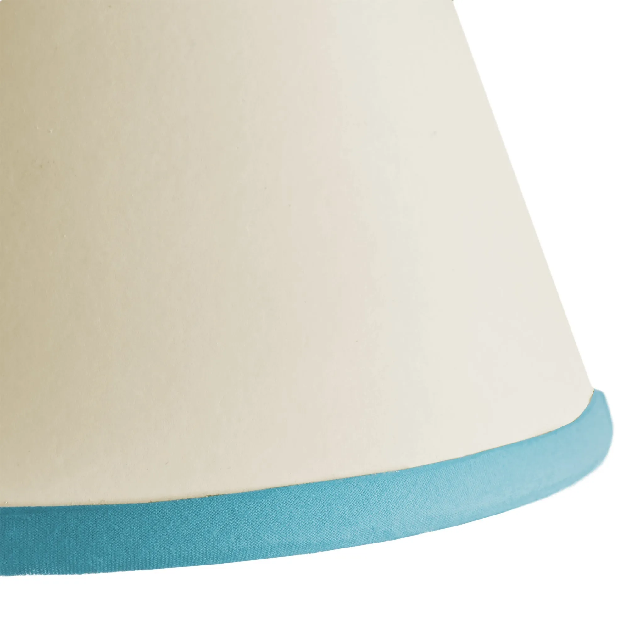 30cm Straight Empire Top n Tail shade in cream card with turquoise tape