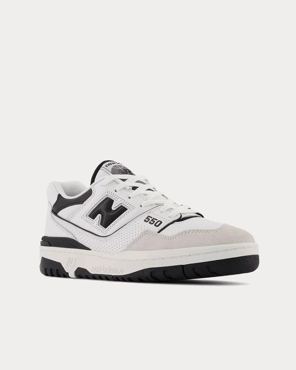 550 Sea Salt with Black Low Top Sneakers