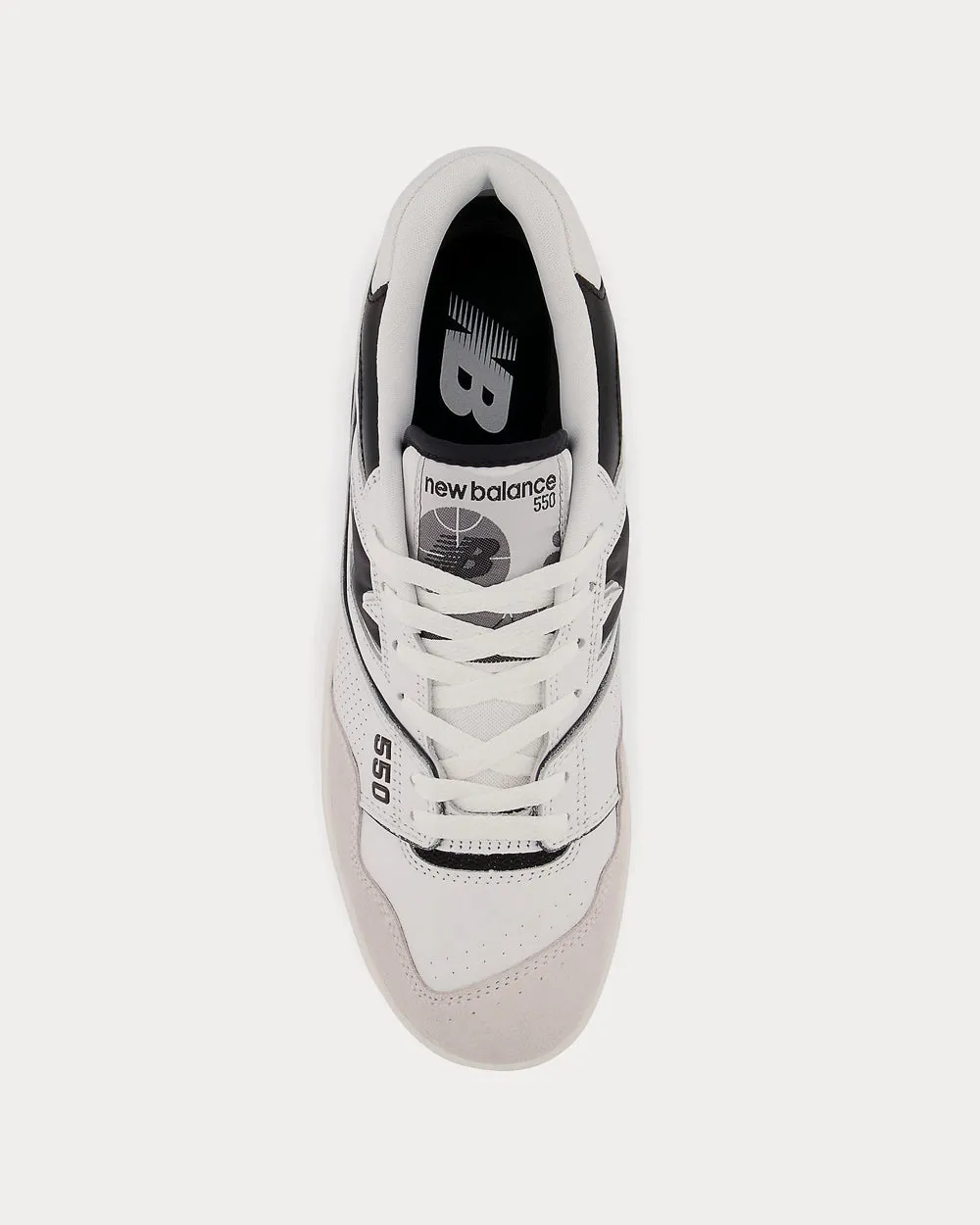 550 Sea Salt with Black Low Top Sneakers