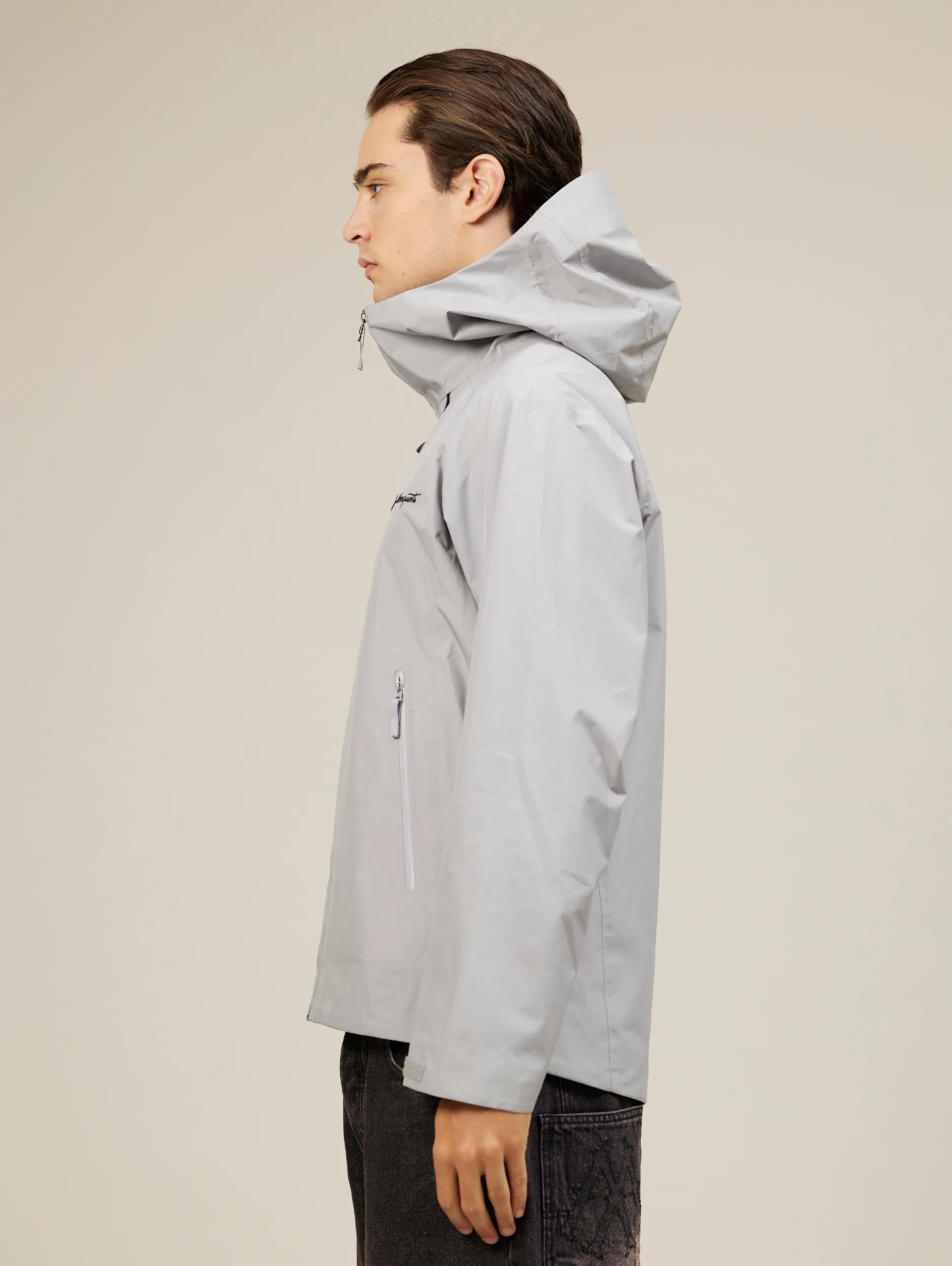 ALPHA RAIN JACKET "LIGHT GREY"