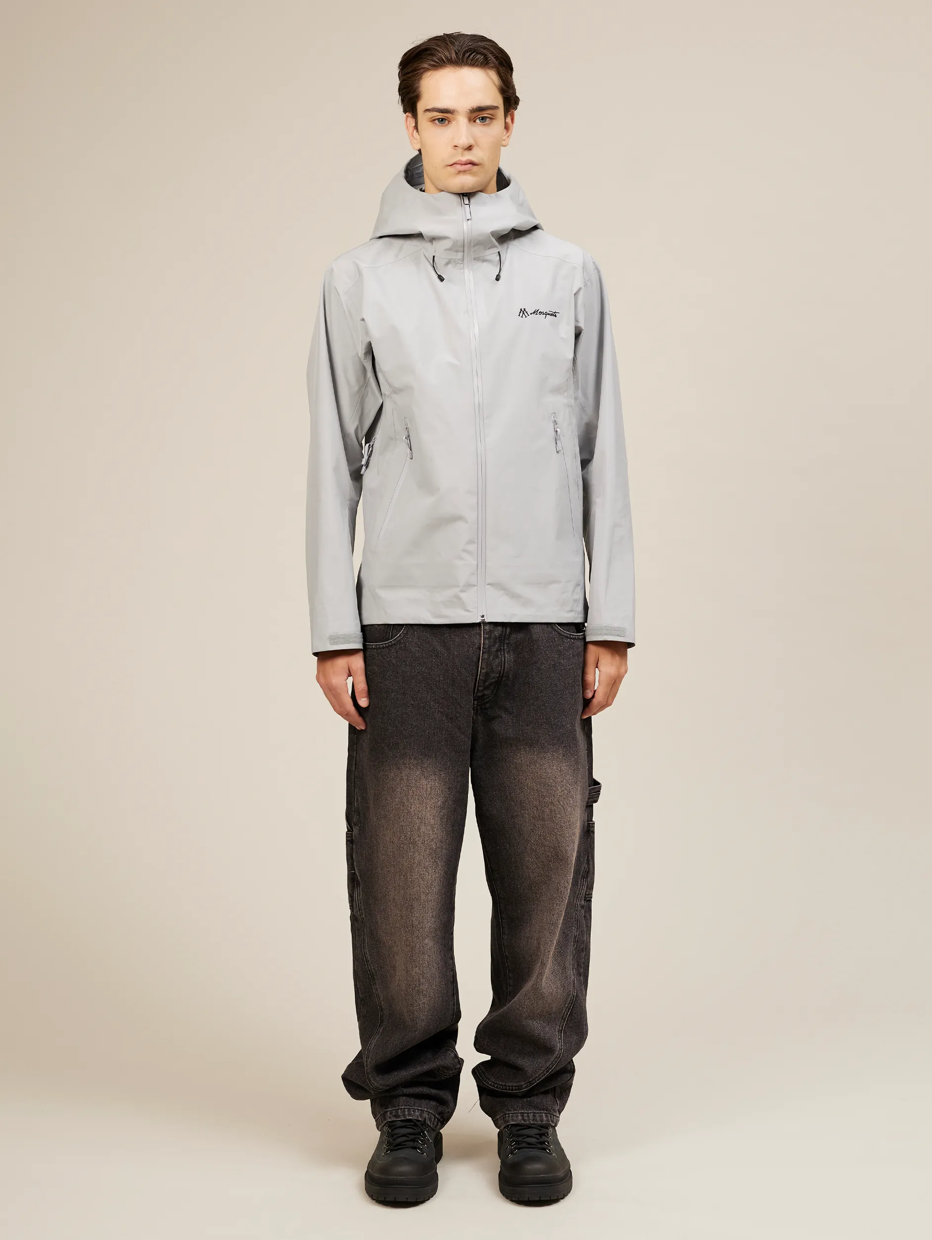 ALPHA RAIN JACKET "LIGHT GREY"