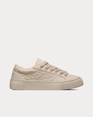 B33 Beige Grained Calfskin and Beige Dior Gravity Leather Low Top Sneakers