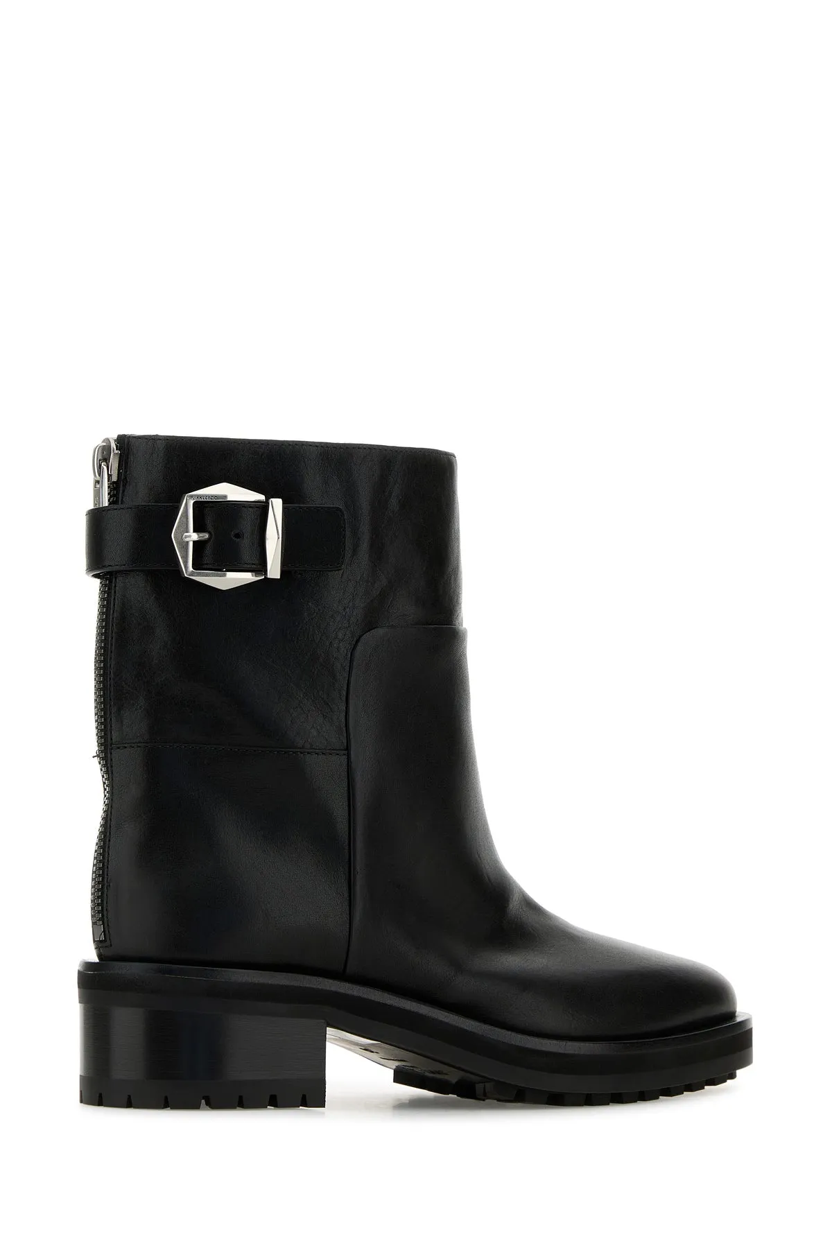 Black leather Brooklyn ankle boots
