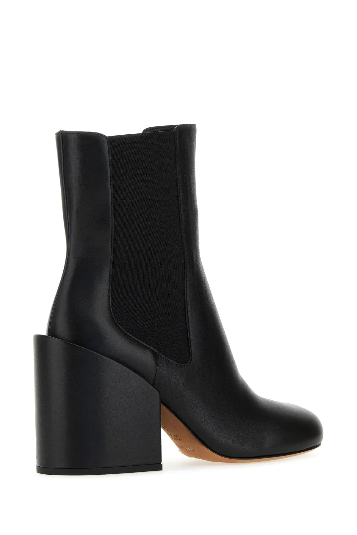 Black leather Etra ankle boots
