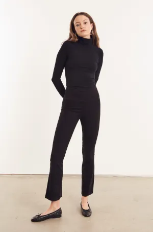 Black Suede Ankle Flare