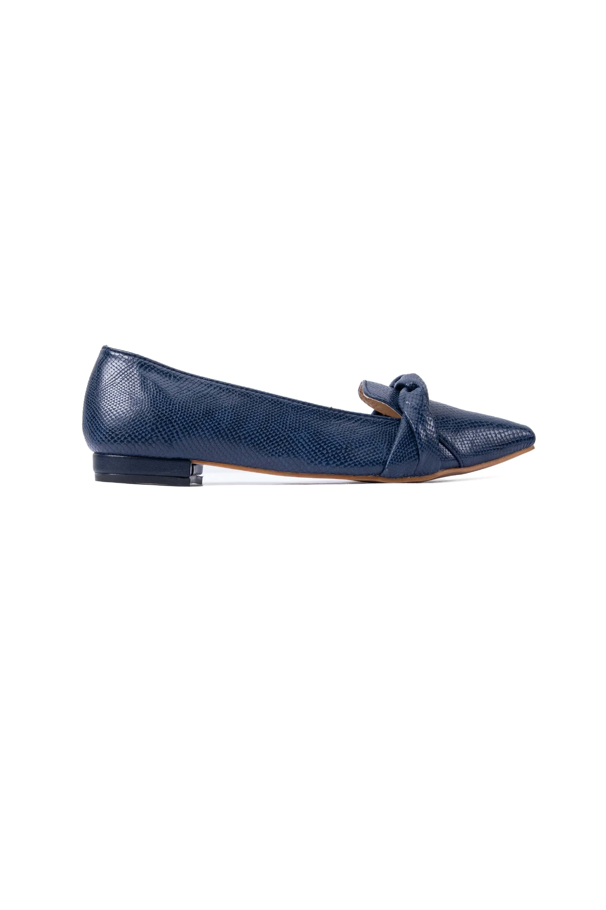 Blue Textured Loafers