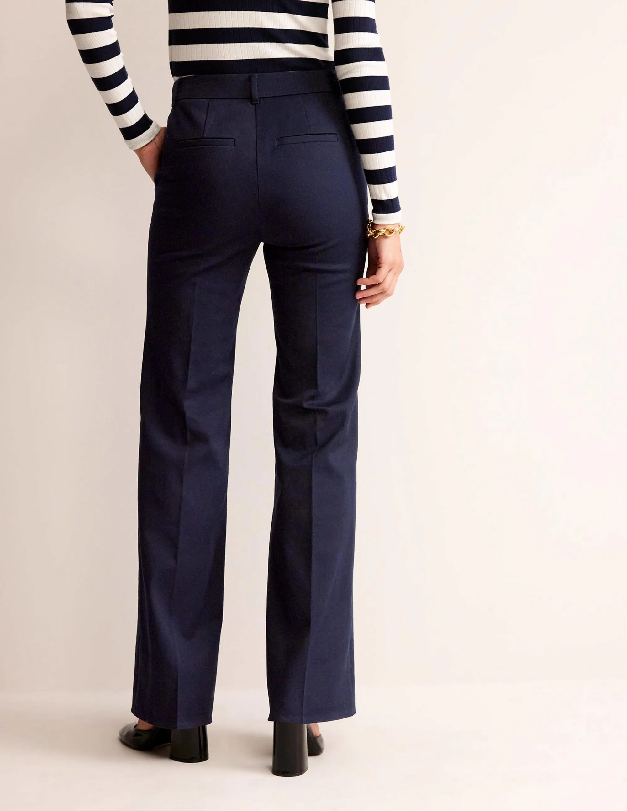 Brompton Bi-stretch Trousers-Navy