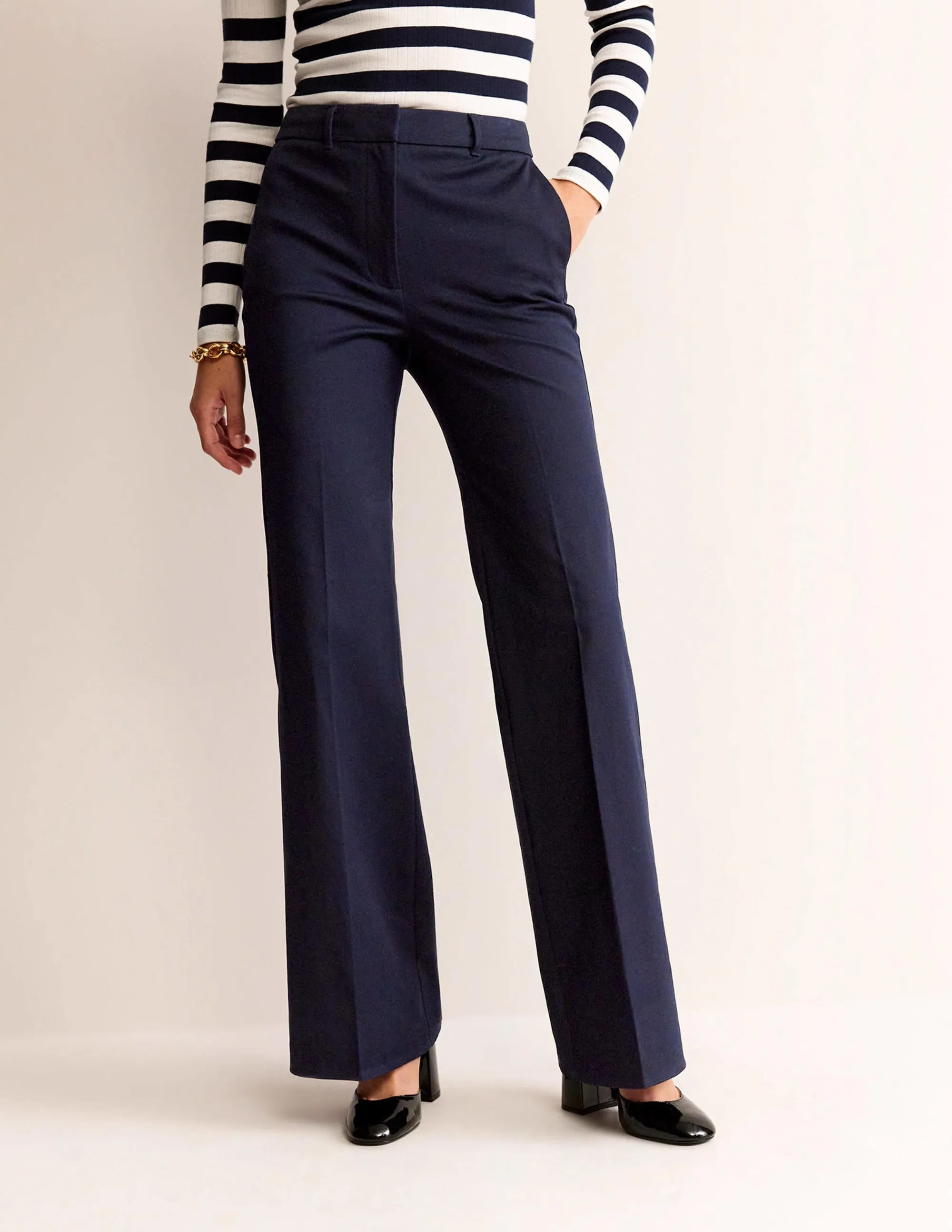 Brompton Bi-stretch Trousers-Navy