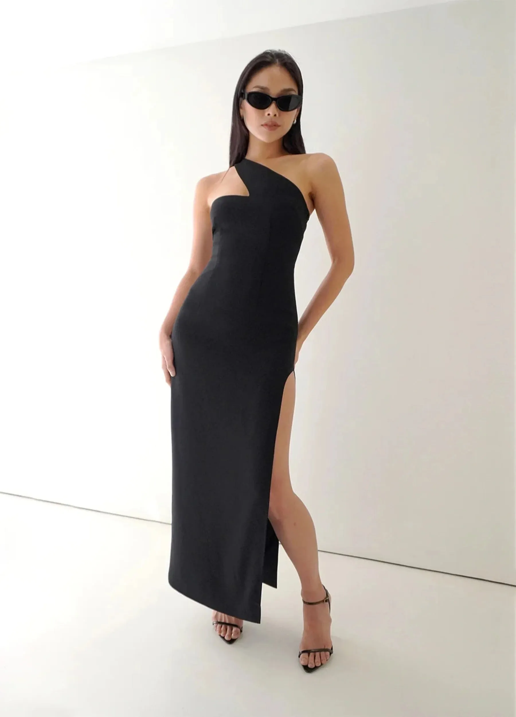 By Johnny - Sharp One Shoulder Dress - Black