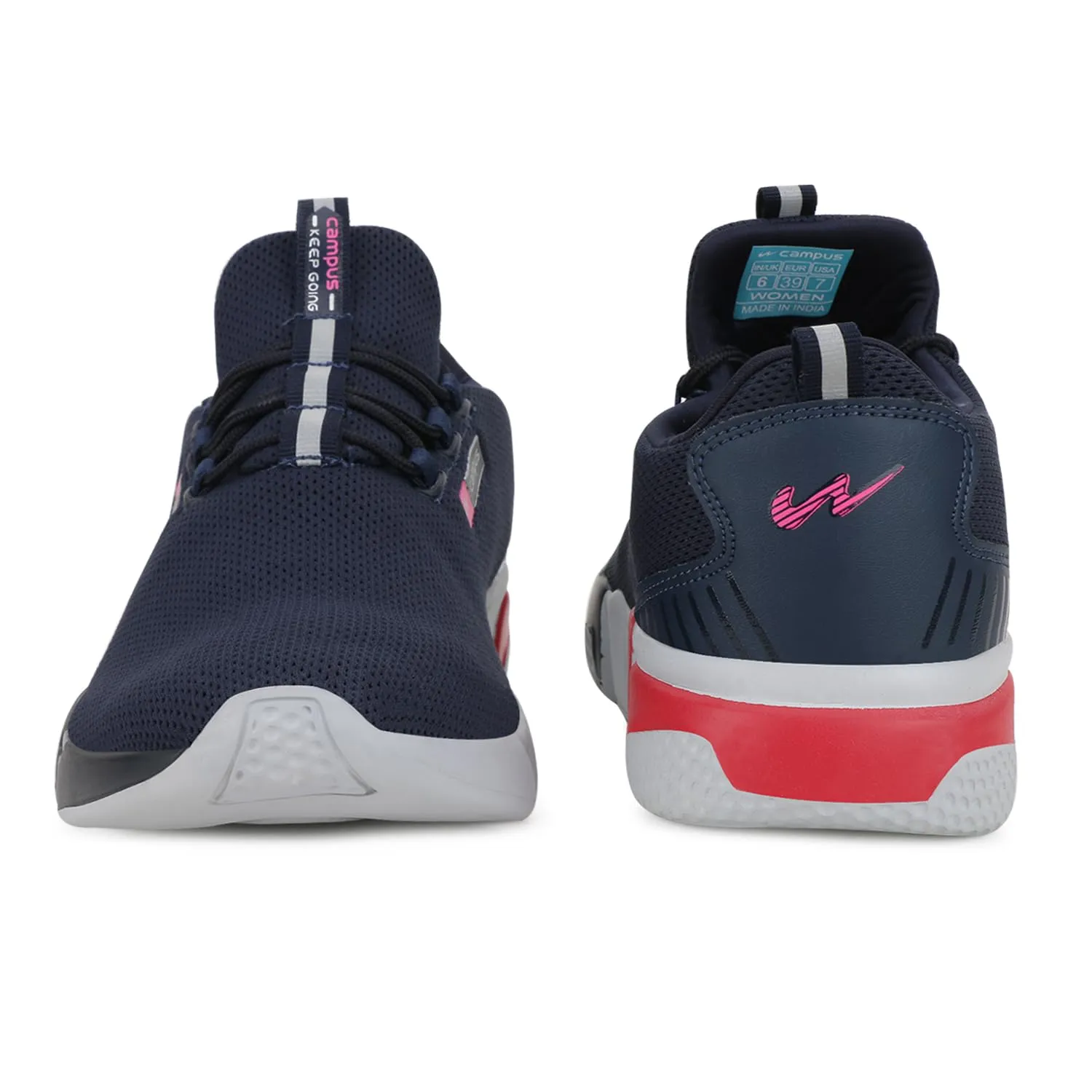 Campus Women's Alexa Navy/Pink Running Shoes - 6UK 5G-663