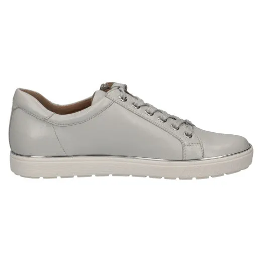 Caprice 23606-20 222 Ladies Grey Leather Zip & Lace Trainers