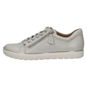 Caprice 23606-20 222 Ladies Grey Leather Zip & Lace Trainers