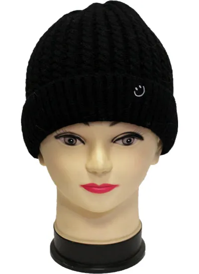 Cozy Fleece-Lined Knit Beanie-HT2104