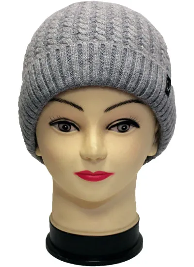 Cozy Fleece-Lined Knit Beanie-HT2104