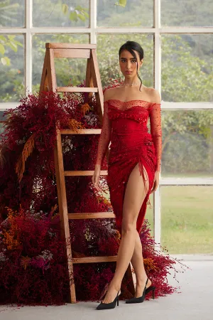 Crimson Glory Celebration Dress
