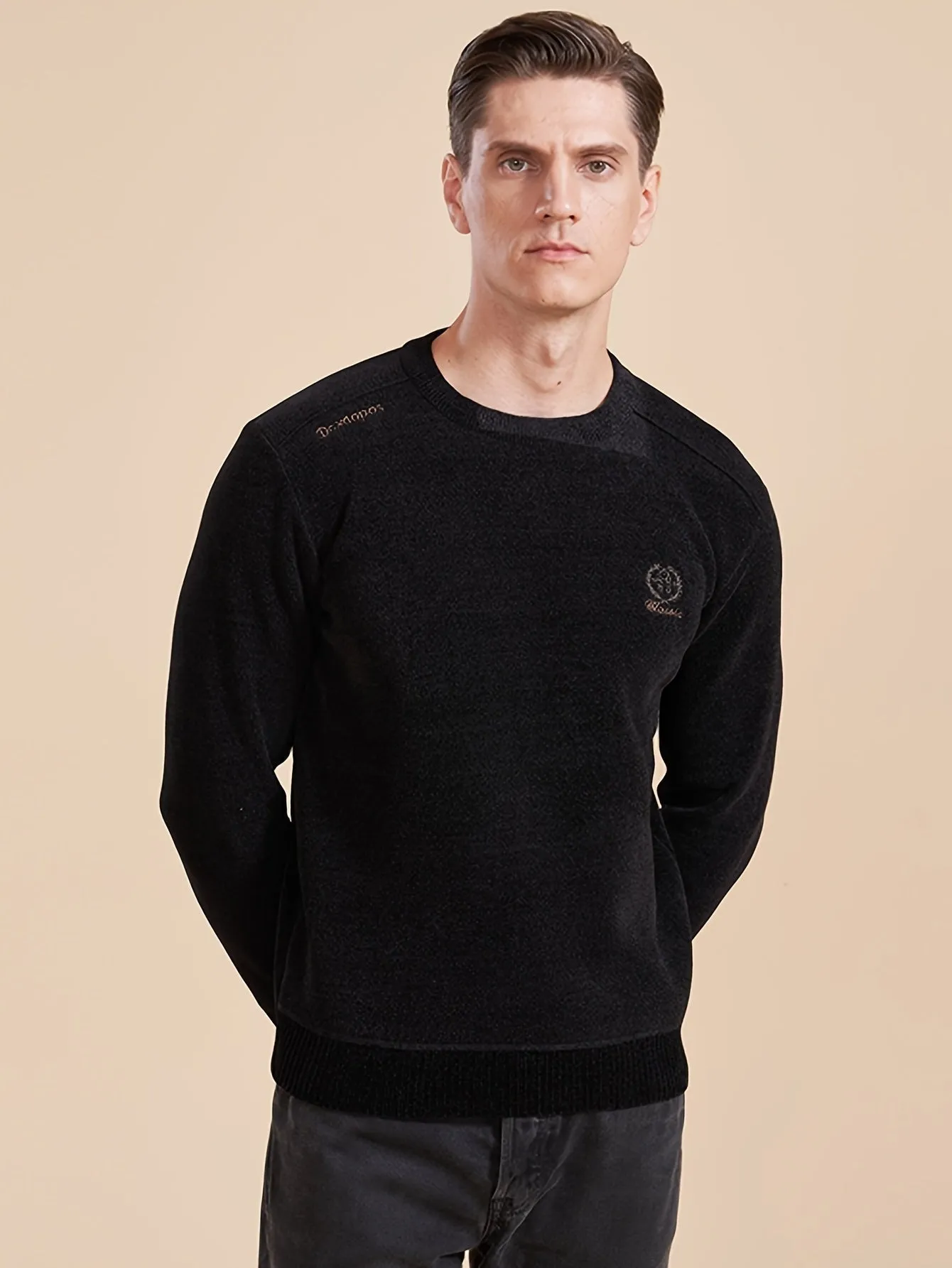 DANVAN | Warm Fleece-Lined Knitted Sweater with Long Sleeves