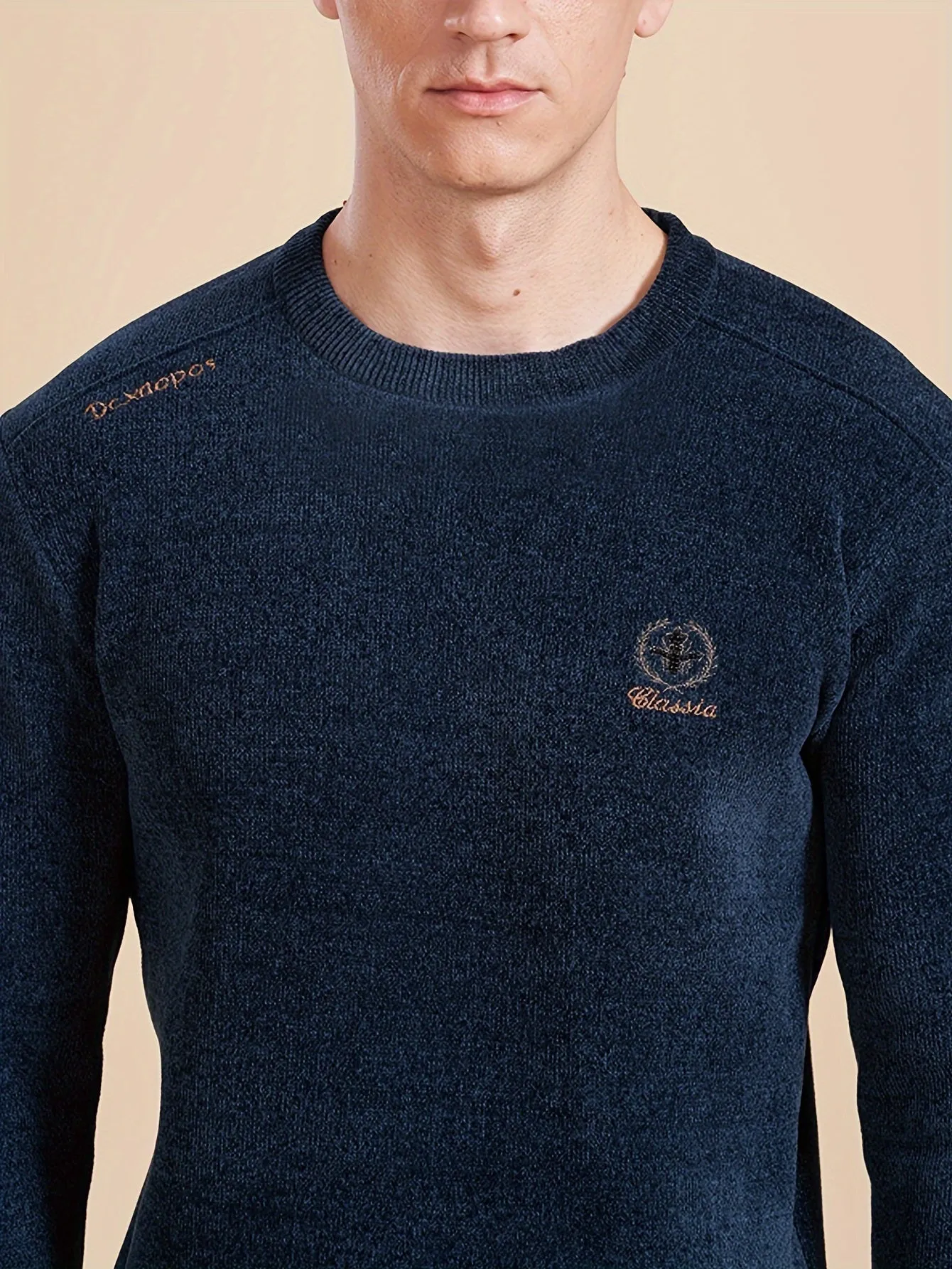 DANVAN | Warm Fleece-Lined Knitted Sweater with Long Sleeves