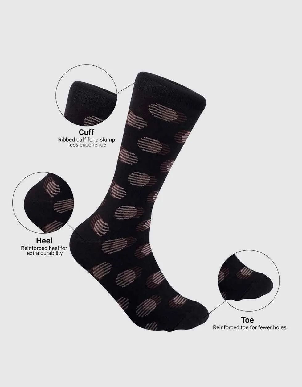 Earthy Haze Dress Crew Socks 6 Pack