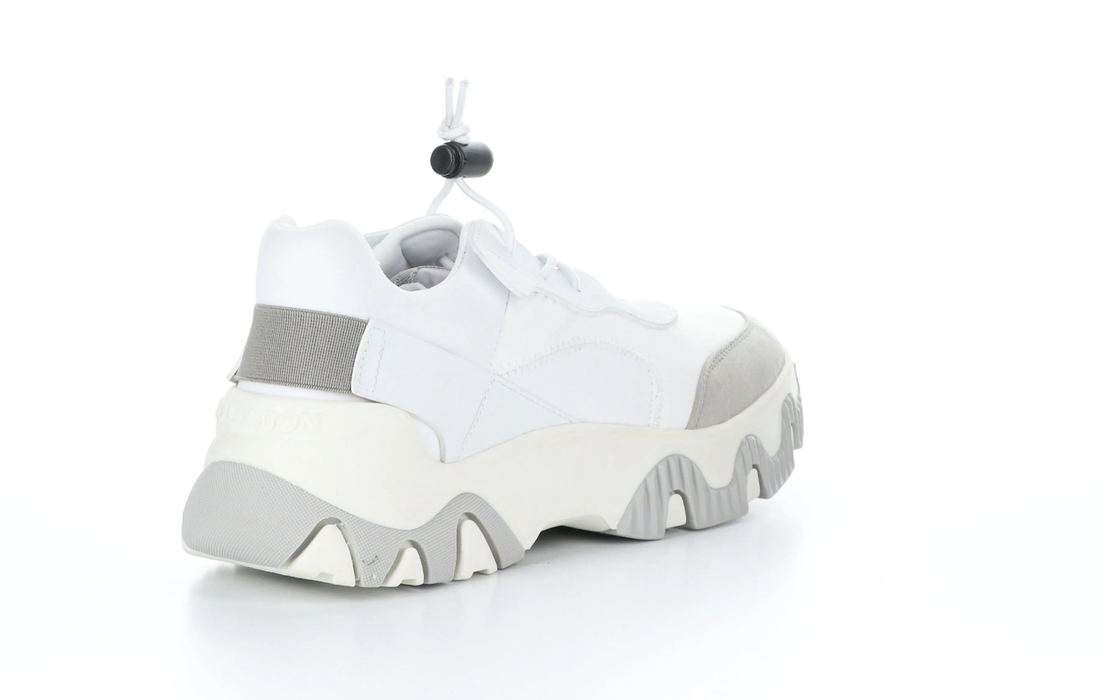 FEON749FLY Multi Offwhite Elasticated Trainers|FEON749FLY Baskets avec Empi��cements ��lastiqu��s in Blanc
