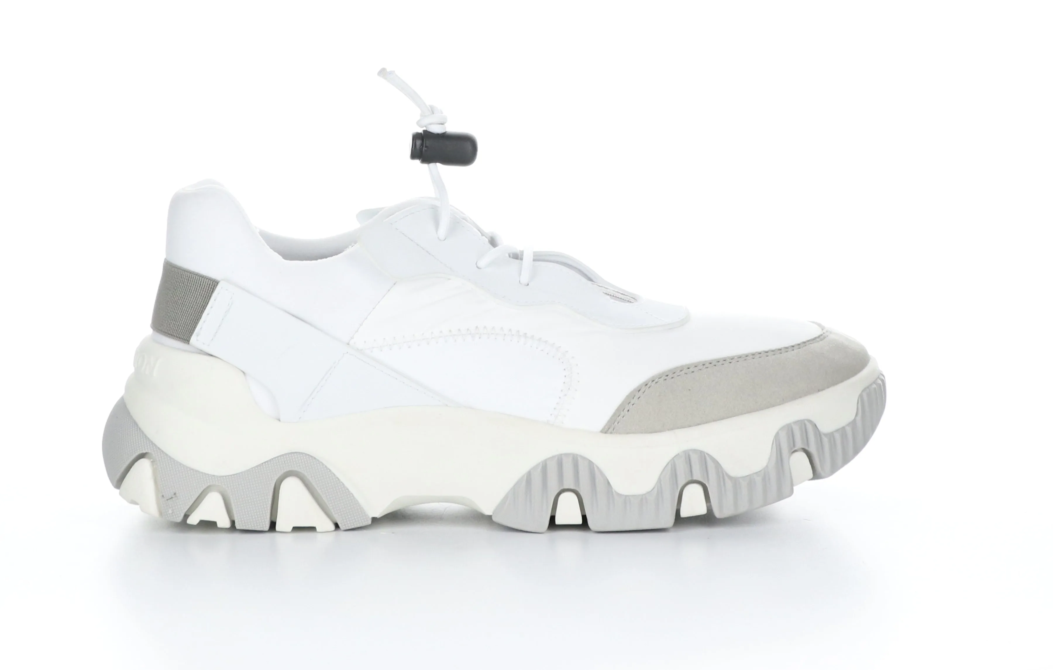 FEON749FLY Multi Offwhite Elasticated Trainers|FEON749FLY Baskets avec Empi��cements ��lastiqu��s in Blanc