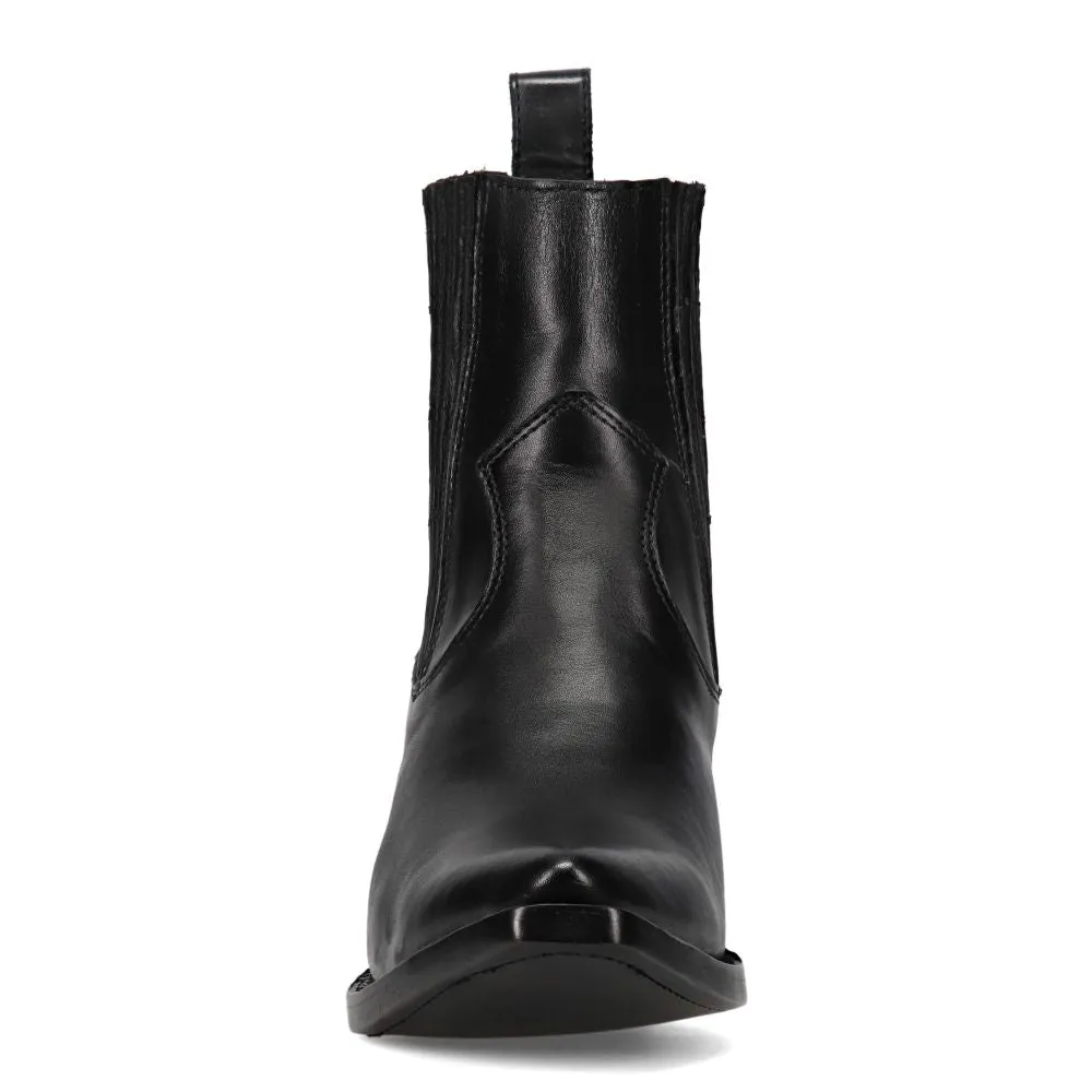 Frye Women's Sacha Chelsea in Black/Polished Soft Full Grain