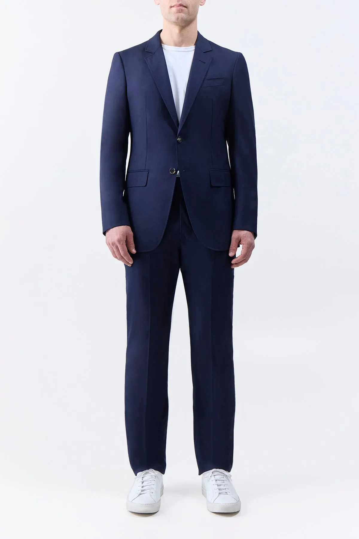 Irving Jacket in Dark Navy Virgin Wool Twill