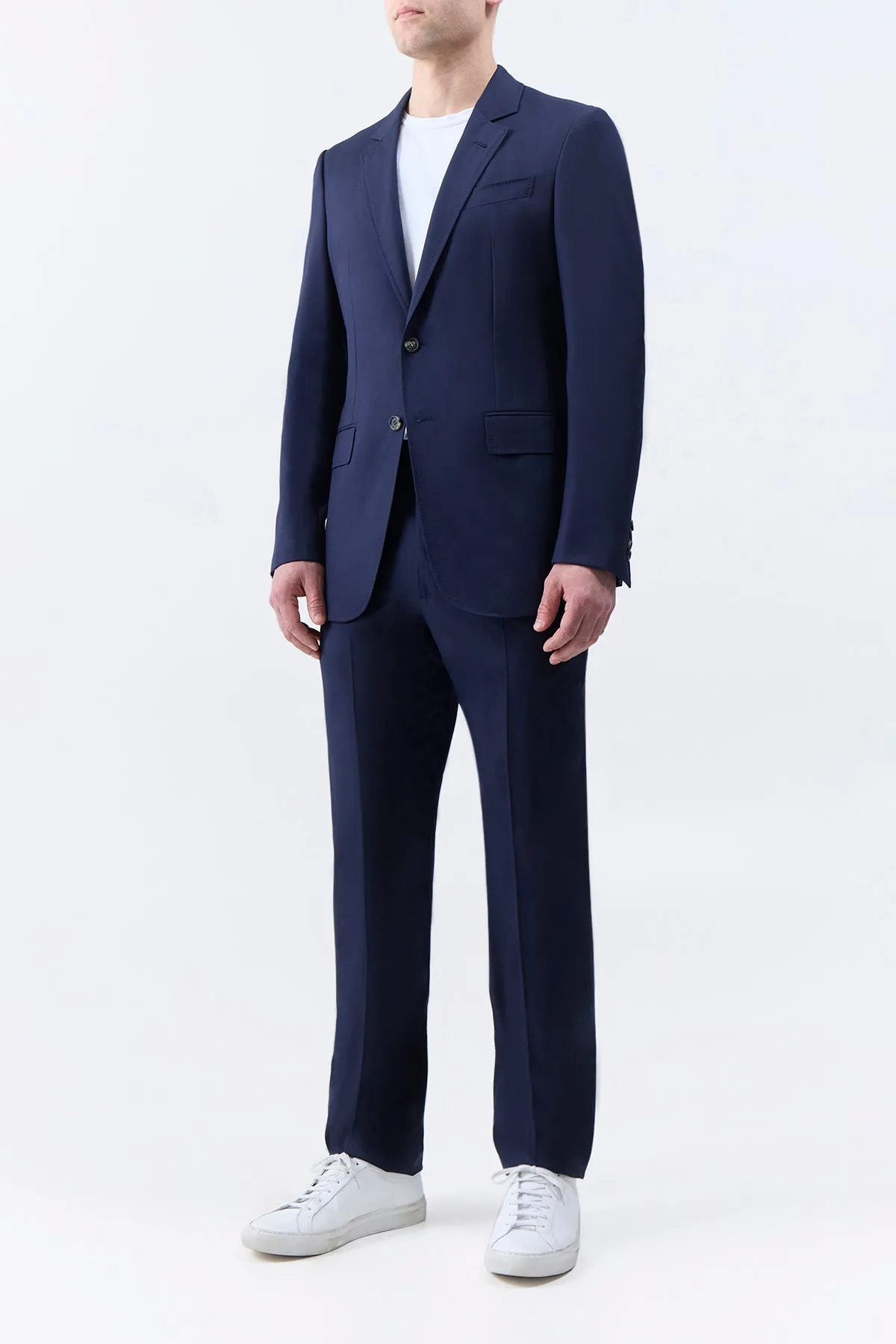 Irving Jacket in Dark Navy Virgin Wool Twill