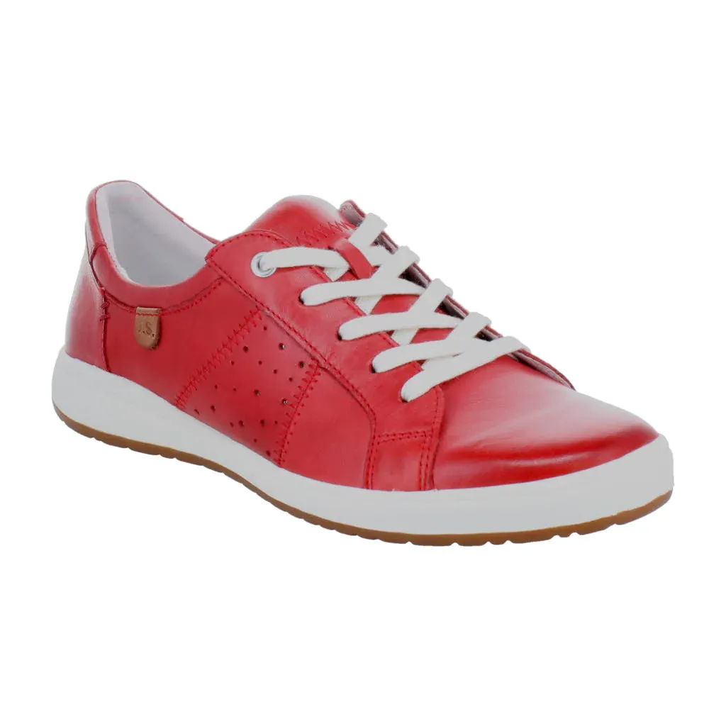 Josef Seibel Women's Caren 01 Casual Leather Trainers Red