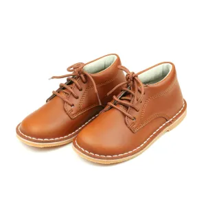L'Amour Tuck Stitch Down Mid-Top Lace Up Shoe - Cognac