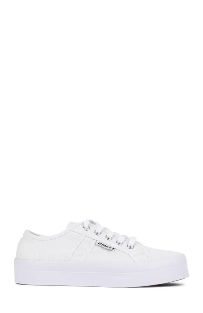 Lift Canvas Flatform Sneakers || White