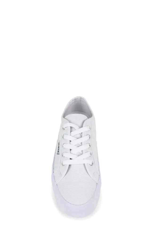 Lift Canvas Flatform Sneakers || White