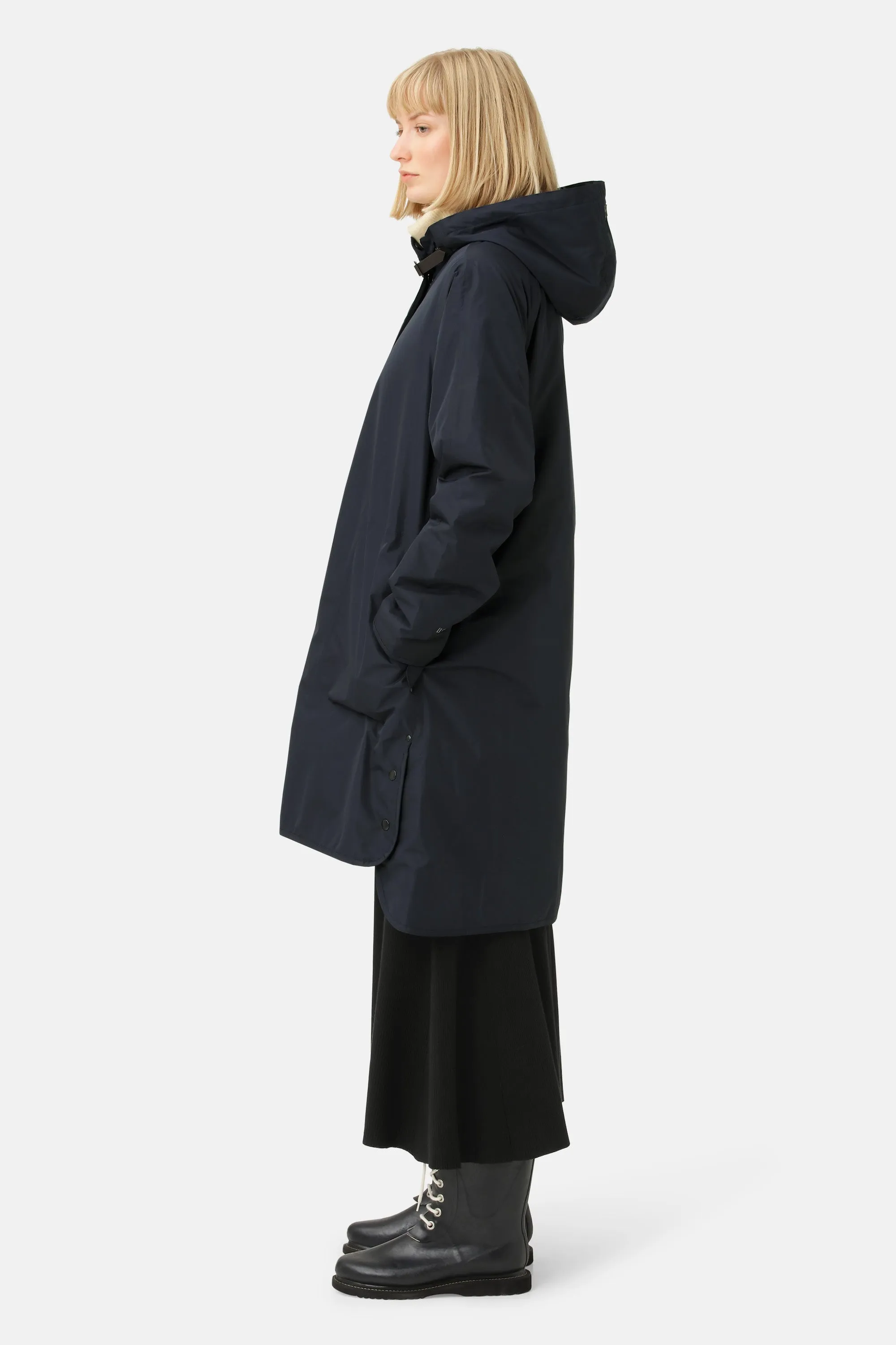 Long Raincoat - Dark Indigo