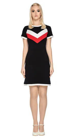 MARMALADE Retro Tri-Colour Jersey Dress