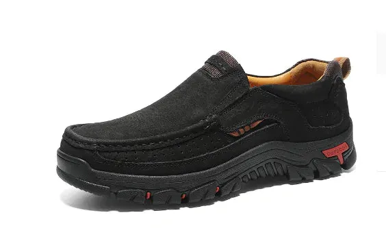 Outdoor Genuine Leather Slip-On Loafers