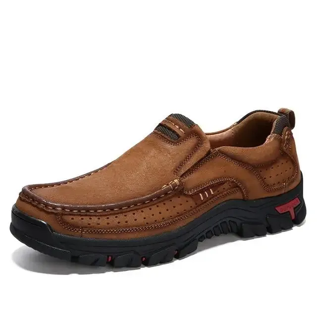 Outdoor Genuine Leather Slip-On Loafers