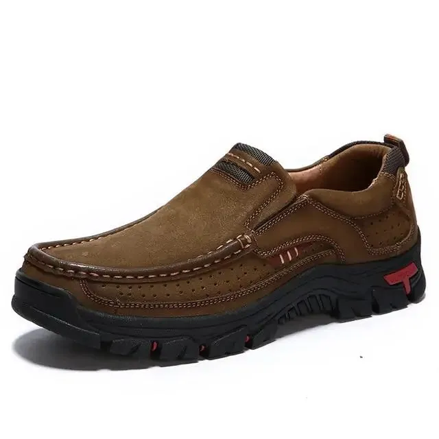 Outdoor Genuine Leather Slip-On Loafers