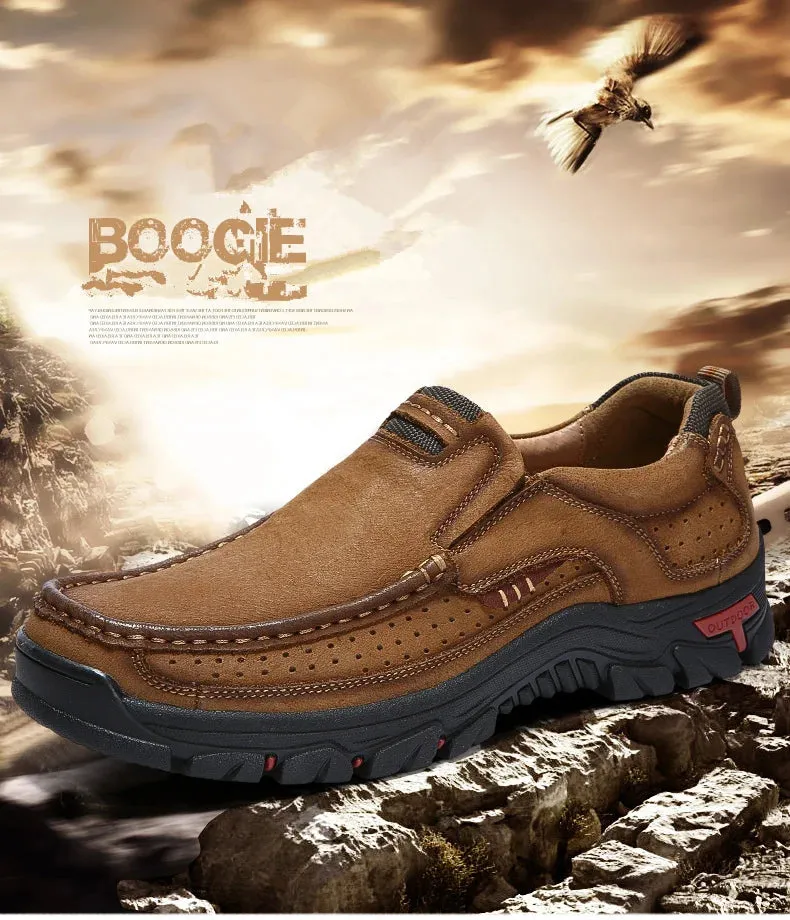 Outdoor Genuine Leather Slip-On Loafers
