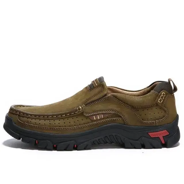 Outdoor Genuine Leather Slip-On Loafers
