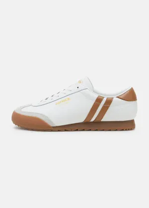 Patrick Iconic Bergan Leather Trainers White/Tan - 1513
