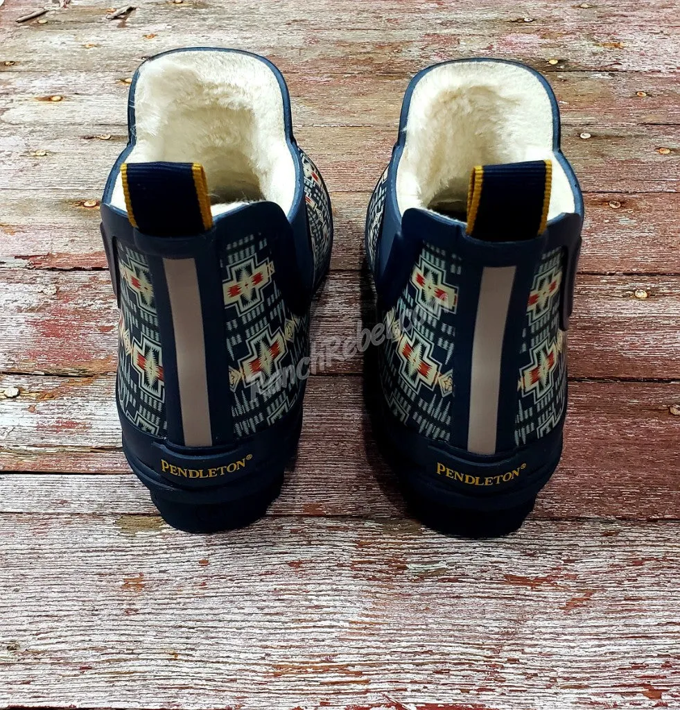 Pendleton Navy Harding Fur Lined Chelsea Bootie #5229
