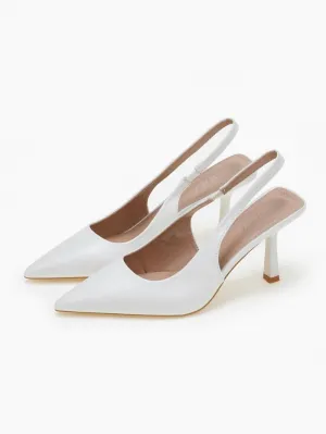 Phillipa White Slingback Stiletto Heeled Shoes