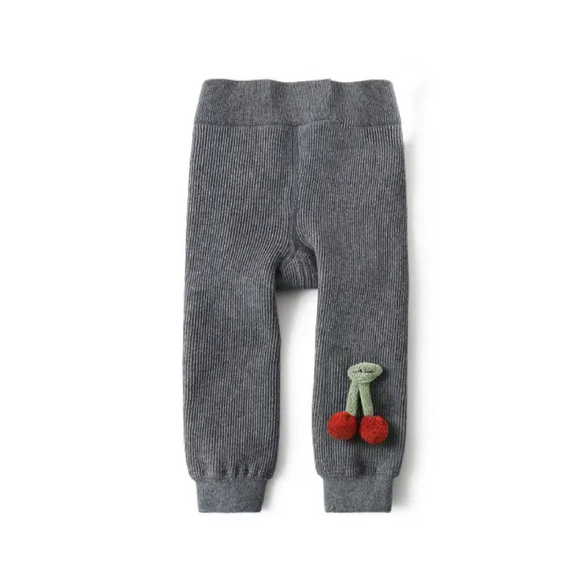 Pompom Cherry Plush Winter Warm Leggings