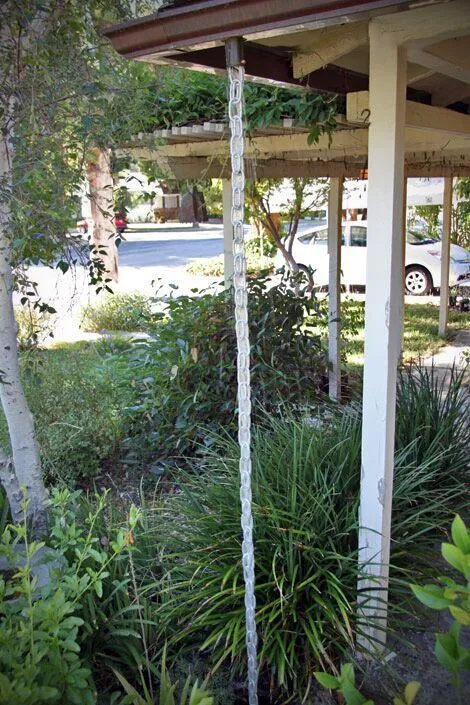 Professional Double Link Rain Chain Copper Downspout Alternative Garden Decor Per Foot