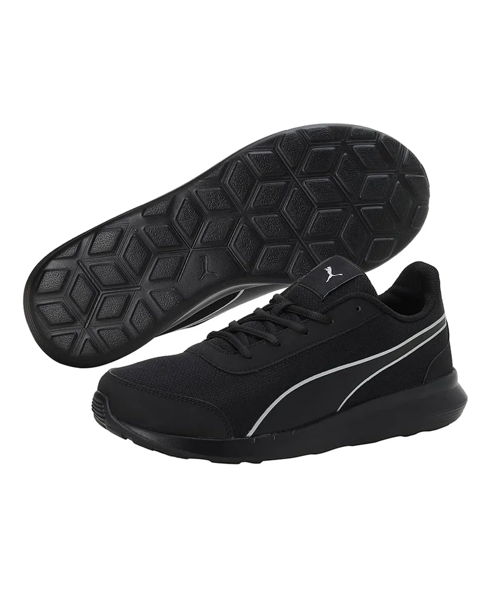 Puma mens Dazzler Black-Silver Running Shoe - 6 UK (39178201)