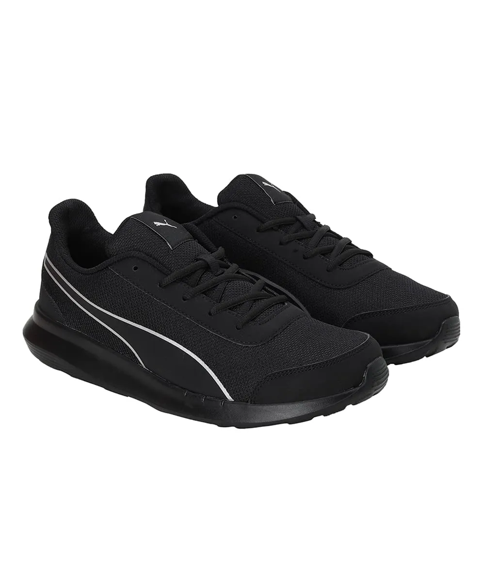 Puma mens Dazzler Black-Silver Running Shoe - 6 UK (39178201)