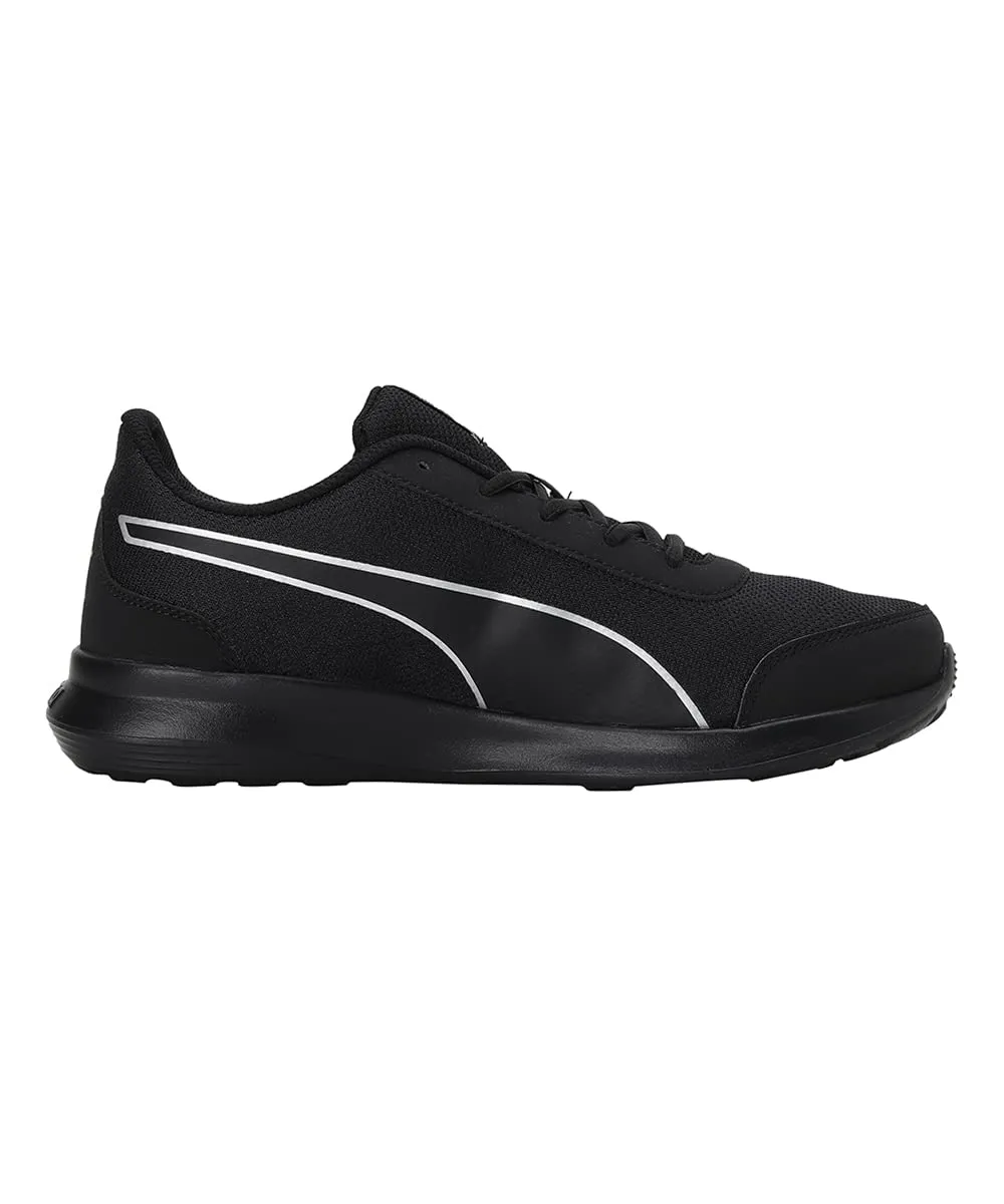 Puma mens Dazzler Black-Silver Running Shoe - 6 UK (39178201)