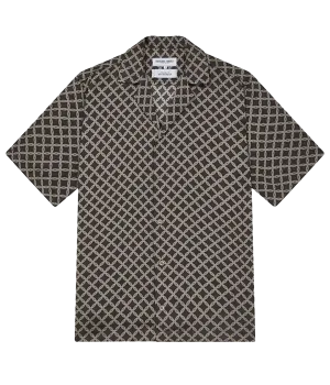 Roberto Trelica Print Shirt in Brown Truffle