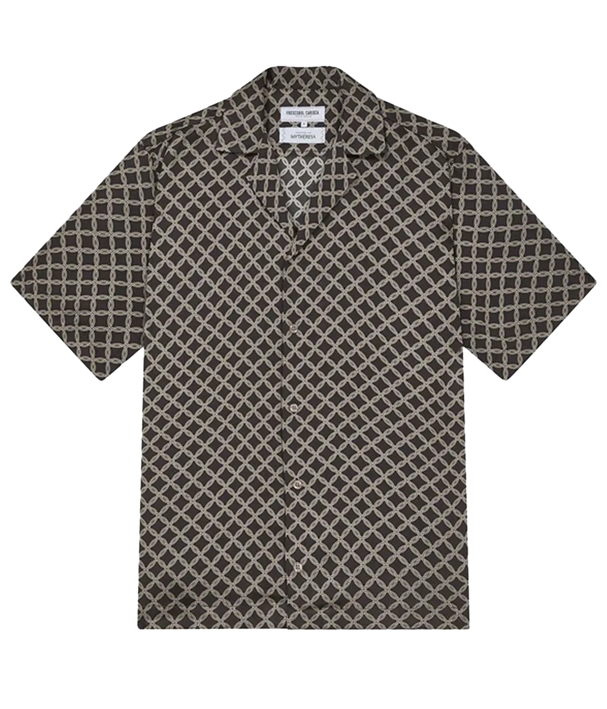 Roberto Trelica Print Shirt in Brown Truffle