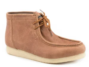 Roper Mens Tan Leather Gum Sticker Ankle Boots 11 D