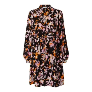 SELECTED FEMME | Printed Long Sleeve Mini Dress | Black/Multi